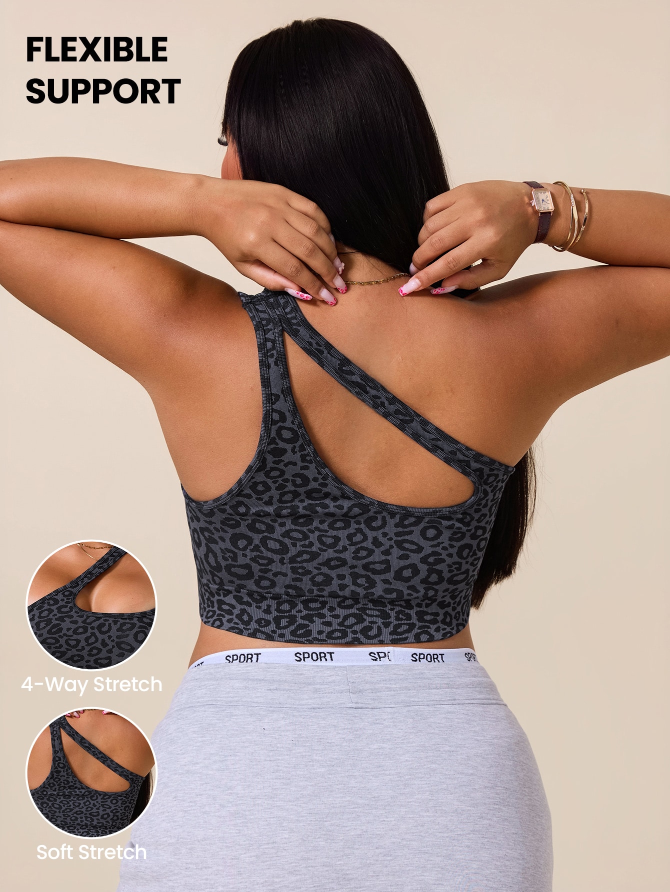 Tank Top Ribbed - Sutiã Esportivo Assimétrico Plus Size para
